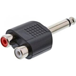 6.3mm Mono jack han / 2 x RCA Phono hun