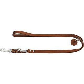 Hunter aalborg justerbar hunde line I okselæder, cognac farvet 16mm/200cm