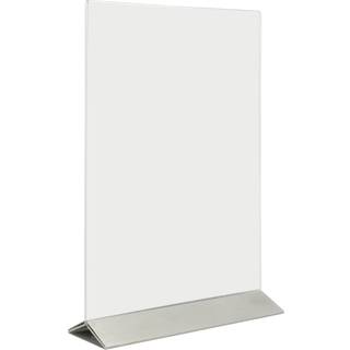 Securit Brochuredisplay | Fod i rustfrit stål | A4