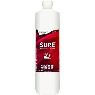 SURE Washroom Cleaner & Descaler, plantebaseret sanitetsrengøringsmiddel og kalkfjerner, 1L