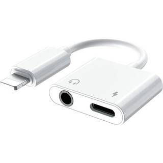 PLATINET Lightning til 3.5mm + Lightning Adapter - Hvid