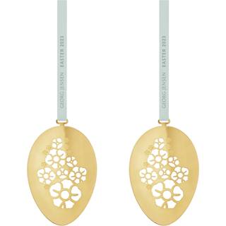 Georg Jensen Påskeæg 2023 skalornament guld 2 stk.