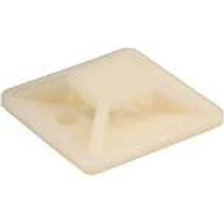 Kabelbinder holder - 40x40 mm - 10 mm - 10 stk - Hvid