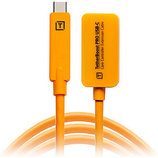 Tether Tools TetherBoost Pro USB-C Extension Cable for USB-C to USB-C Cable orange