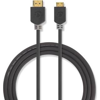 Nedis High Speed HDMI ™ kabel med Ethernet | HDMI™ Stik | HDMI™ Mini-stik | 4K@60Hz | 18 Gbps | 2.00 m | Runde | PVC | Antracit | Window Box