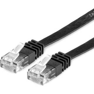 VALUE Flat CAT6 UTP Ethernet Cable Black 0.5m