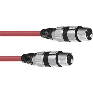 Omnitronic 30220900 XLR Forbindelsesledning [1x XLR-stik 3-polet - 1x XLR-bøsning 3-polet] 1.50 m Rød