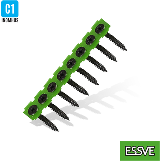 Hårde gipspladeskruer i bånd til træ-/stålprofiler, fosfaterede Essve 550552; 3,9x55 mm; 1000 stk.