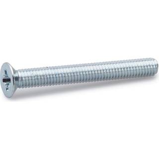 FAST maskinskrue med undersænket hoved, elforzinket, 6,0 x 80 mm - 100 stk.