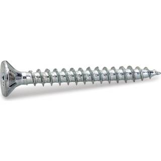 FAST spånskrue med undersænket hoved, elforzinket, 6,0 x 30 mm - 100 stk.