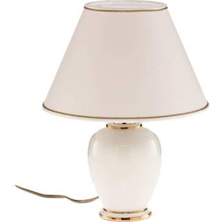 Austrolux Giardino Avorio bordlampe, 25 cm, keramik, hvid