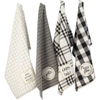 DII Home Sweet Farmhouse Kitchen Textiles 18x28 """" Assorterede 4 stykker