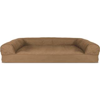 Furhaven Cooling Gel Dog Bed For Medium/ Small Dogs m/ aftagelige Bolsters & Washingable Cover til hunde op til 35 lbs - vatteret sofa - ristet b