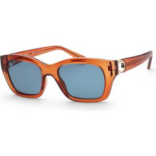 Ferragamo Kvinde SF1012S 261 Solbriller Acetat Brun Blå Firkantet