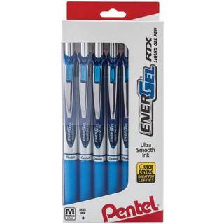 Pentel Energel RTX udtr?kkelig flydende gelpenner Medium punkt 0,7 mm 54% genanvendt bl? t?nde Bl? bl?kpakke med 12 kuglepenne