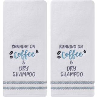 SKL Home by Saturday Knight Ltd. Running On Coffee 2 Pc H?ndkl?der Set White