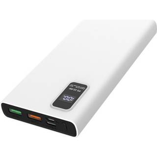 Platinet Powerbank 10000 mAh / PD 3.0 QC 3.0 / LED display - Hvid