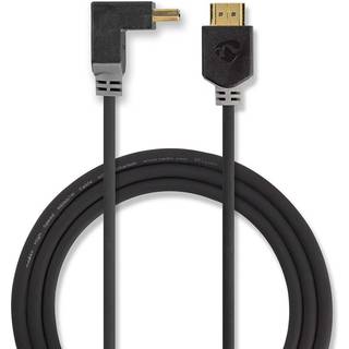 Nedis höghastighets HDMI-kabel med vinklad kontakt, 2m