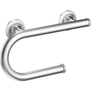 Moen 8-tommer grebestang med integreret toiletpapirholder, krom — SecureMount-sikkerhed, understøtter op til 113,4 kg