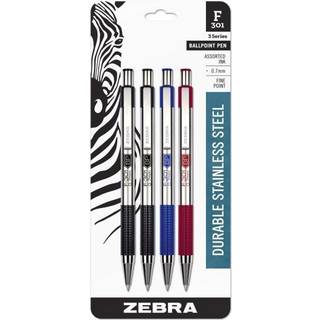 Zebra F-301 Rustfrit st?l Udtr?kkelige kuglepente kuglepen