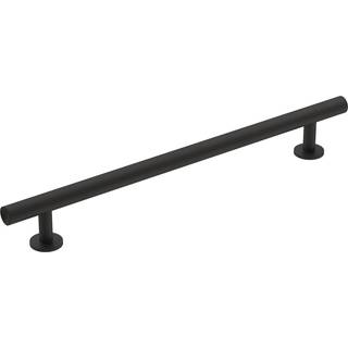 Amerock | Kabinettræk | Matte sort | 7-9/16 tommer (192 mm) Center-til-center | Radius | 1 pakke | Skuffet træk | Skabshåndtag | Skabshardware