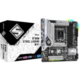 ASRock B760M STEEL LEGEND WIFI Bundkort - Intel B760 - Intel LGA1700 socket - DDR5 RAM - Micro-ATX