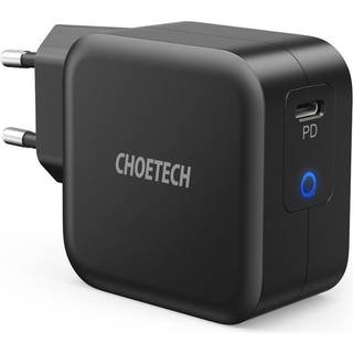 Choetech GaN 61W USB-C PD kompakt hurtig oplader inkl 1,8m USB-C kabel