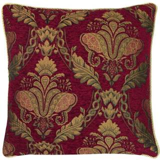 Paoletti Riva Paoletti Burgundy Red Shiraz Jacquard Polyester Filled Cushion