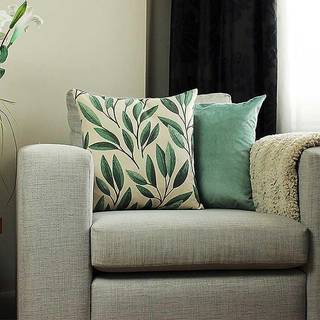 Riva Paoletti Riva Paoletti Forest Green Laurel Botanical Polyester Filled Cushion