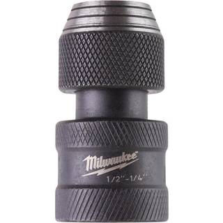 Milwaukee Shockwave Impact Duty Bitsadapter Kraftig konstruktion 1/4 kvadrat 1/2 kvinde