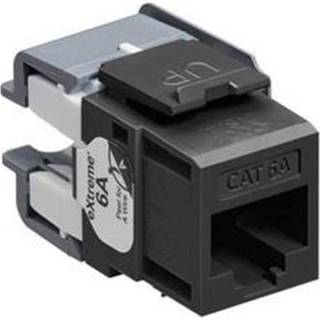 Leviton Modular jack extreme kat6a utp rj45 110-style enkle stk pakke sort