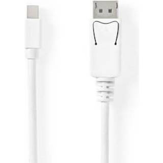 Nedis Mini DisplayPort kabel | DisplayPort 1.4 | Mini DisplayPort han | DisplayPort Han | 48 Gbps | Nikkelplateret | 2.00 m | Runde | PVC | Hvid | Blister