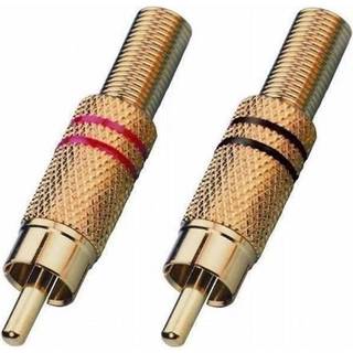 Phono stik, Forgyldt metal sæt med 2 stk. - T-708GLC
