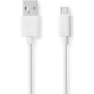 Nedis USB-kabel | USB 2.0 | USB-A Han | USB Micro-B han | 480 Mbps | Nikkelplateret | 1.00 m | Runde | PVC | Hvid | Box