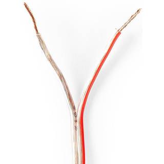 Nedis Højtaler Kabel | 2 x 0.75 mm² | CCA | 15.0 m | Runde | PVC | Gennemsigtig | Folie
