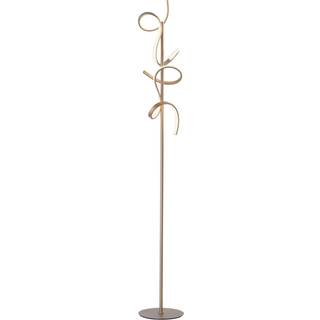 Design gulvlampe messing inkl. LED og lysdæmper - Krisscross