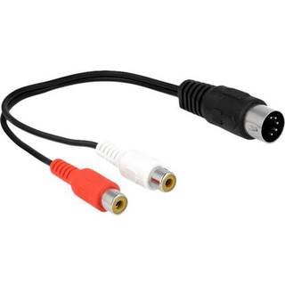 DELOCK DIN Cable diode plug 5 pin to 2 x RCA female 20 cm