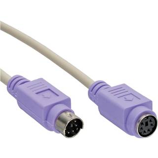 PS/2 forlængerkabel til tastatur/mus, violet | 2 meter