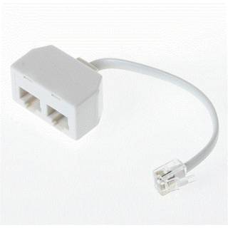 6P8C hane - 2X 8P8C Hun Modular adapter ➞ På lager - klar til afhentning