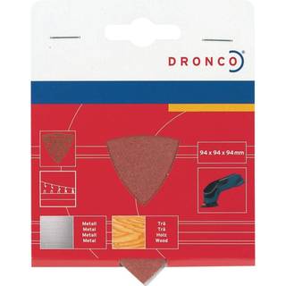 Dronco Hjørneslibeark, 90x90x90 mm, 5-pak #120