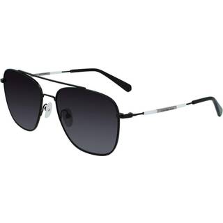 Calvin Klein Unisex CKJ21216S 002 Solbriller Metal Sort-opaque Grå Pilot Skygge