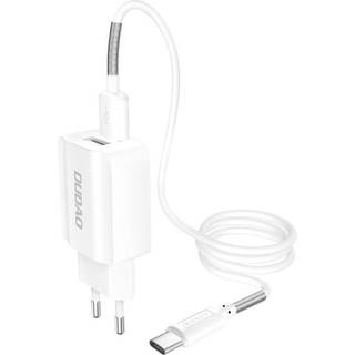 DUDAO A2EU 12W 2xUSB-A Dual oplader. Inkl USB-A til USB-C kabel