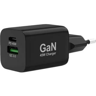 PORT Designs PORT Connect power adapter - GaN technology - USB Type A 24 pin USB-C - 45 Watt