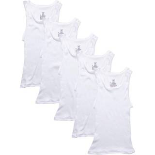 Hanes Boys 'Tank Undershirt EcoSmart Cotton Shirt Flere pakker tilgængelig hvid lille lille