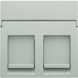 Niko Afdækning 2xrj45, light grey