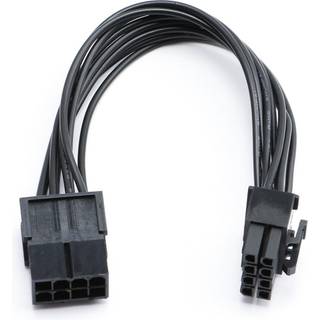 Eletra PCIE 8Pin F - 8Pin M 15Cm strømkabel, sort ➞ På lager - klar til levering