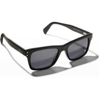 Ferragamo Mand SF1039S 001 Solbriller Acetat Sort Grå Firkantet Normal