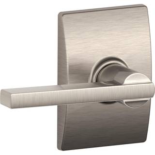 Schlage F10 Lat 619 Cen Latitude Door Lever med Century Trim Hall & Closet Passage Lock Satin Nickel
