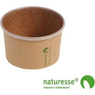 Naturesse isbæger PLA miljøvenlig karton 150ml brun