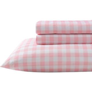 Eddie Bauer Kids - Twin Sheets Stain Resistant Kids Bedding Ideel til sm?barns?jles?t (Poppy Plaid Pink Twin)